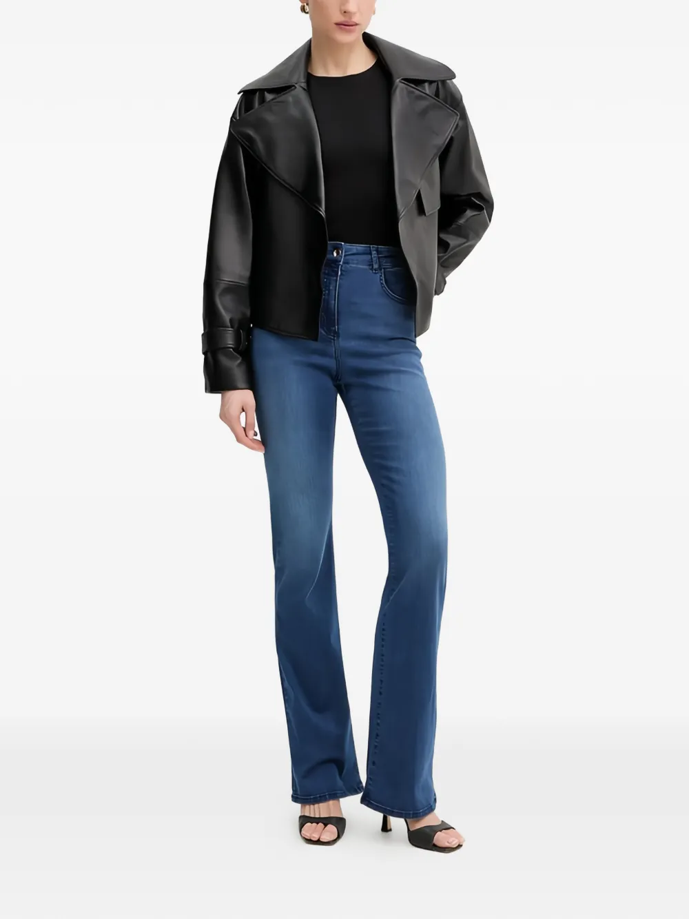 Patrizia Pepe logo-detail jeans Blauw