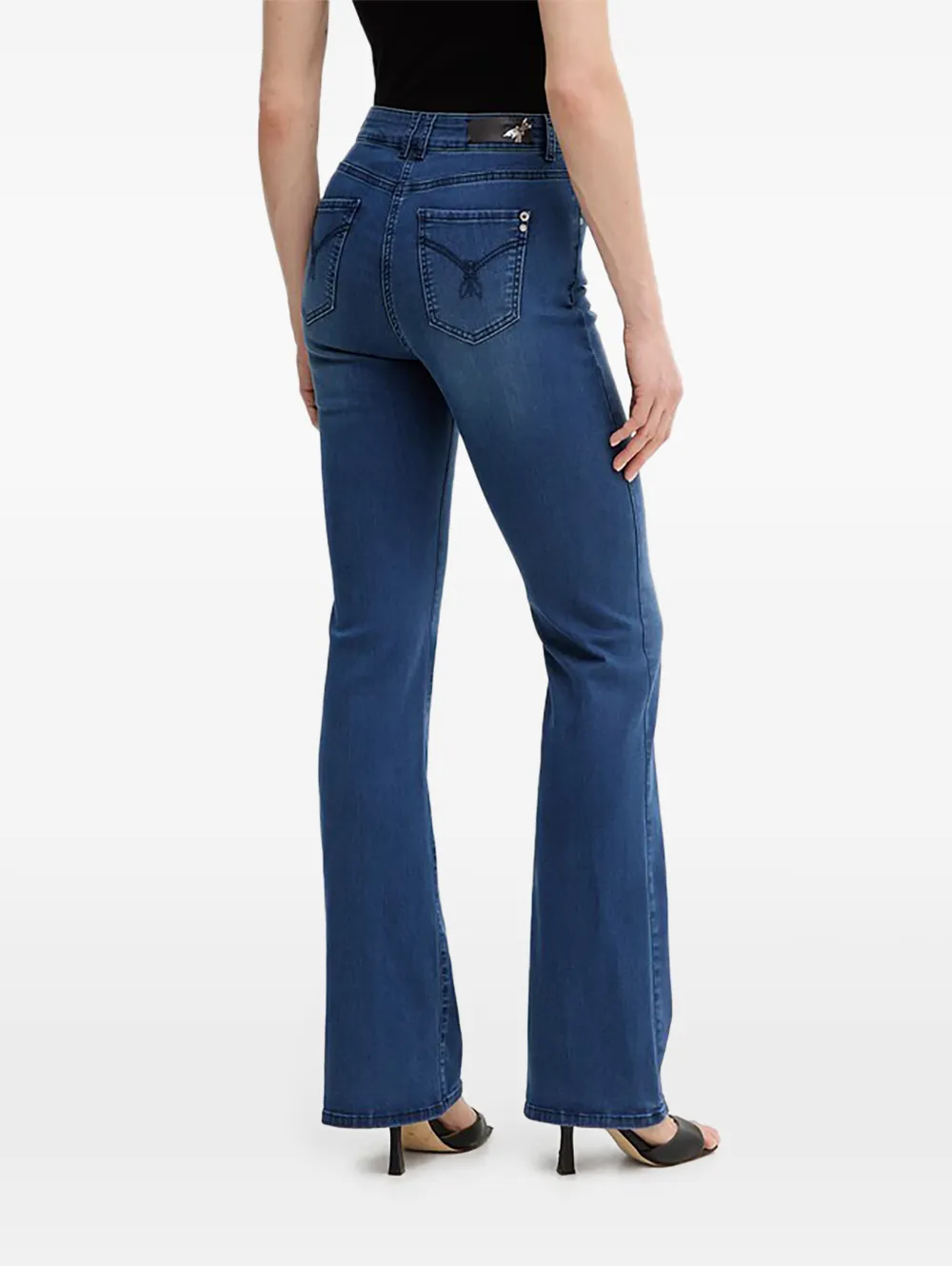 Patrizia Pepe logo-detail jeans Blauw
