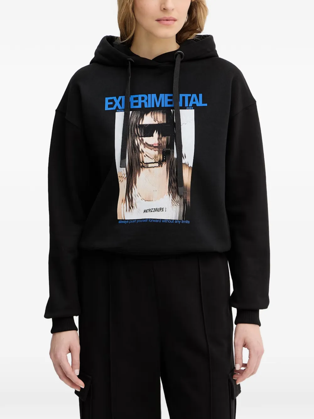 Patrizia Pepe Sweatshirt mit Kapuze - Schwarz