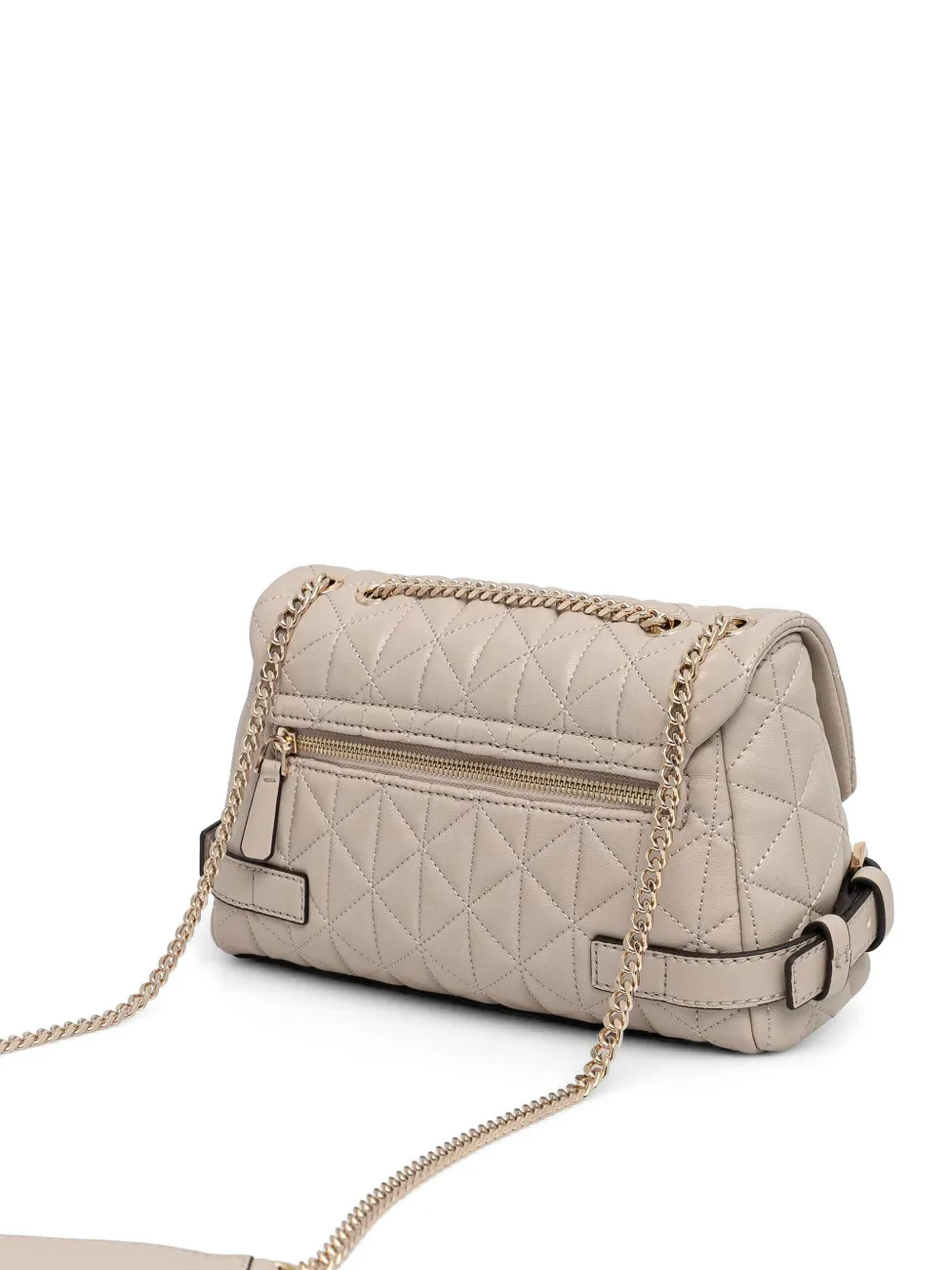 GUESS USA Gewatteerde shopper met ketting Beige