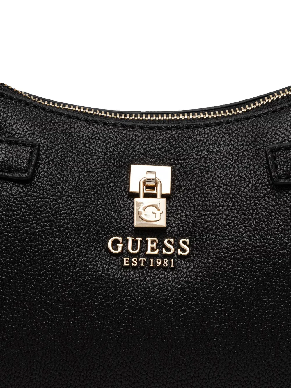 GUESS USA Yesba schoudertas met hangslot en bewerkte afwerking Zwart