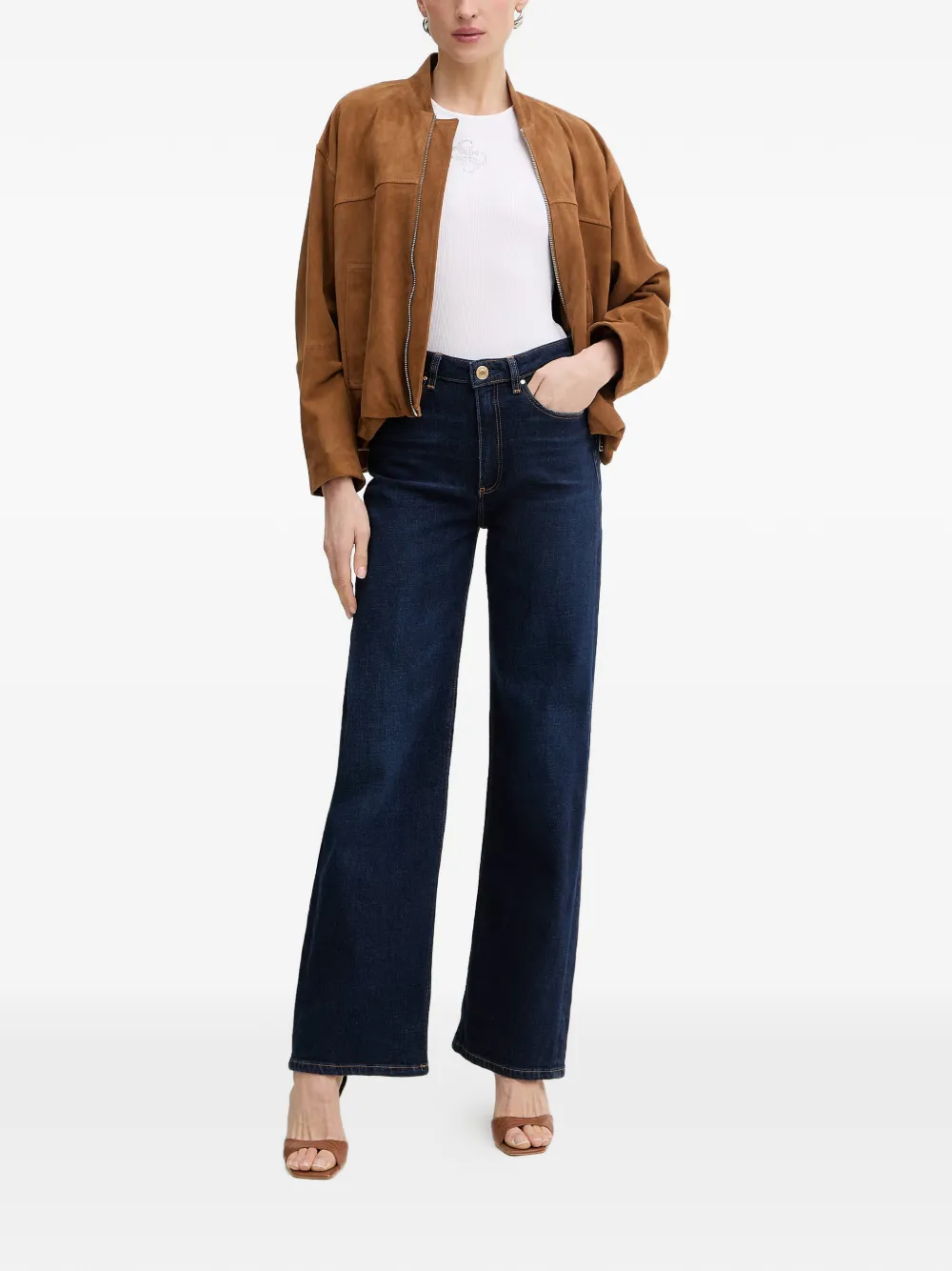 GUESS USA Jeans met wijde pijpen Blauw