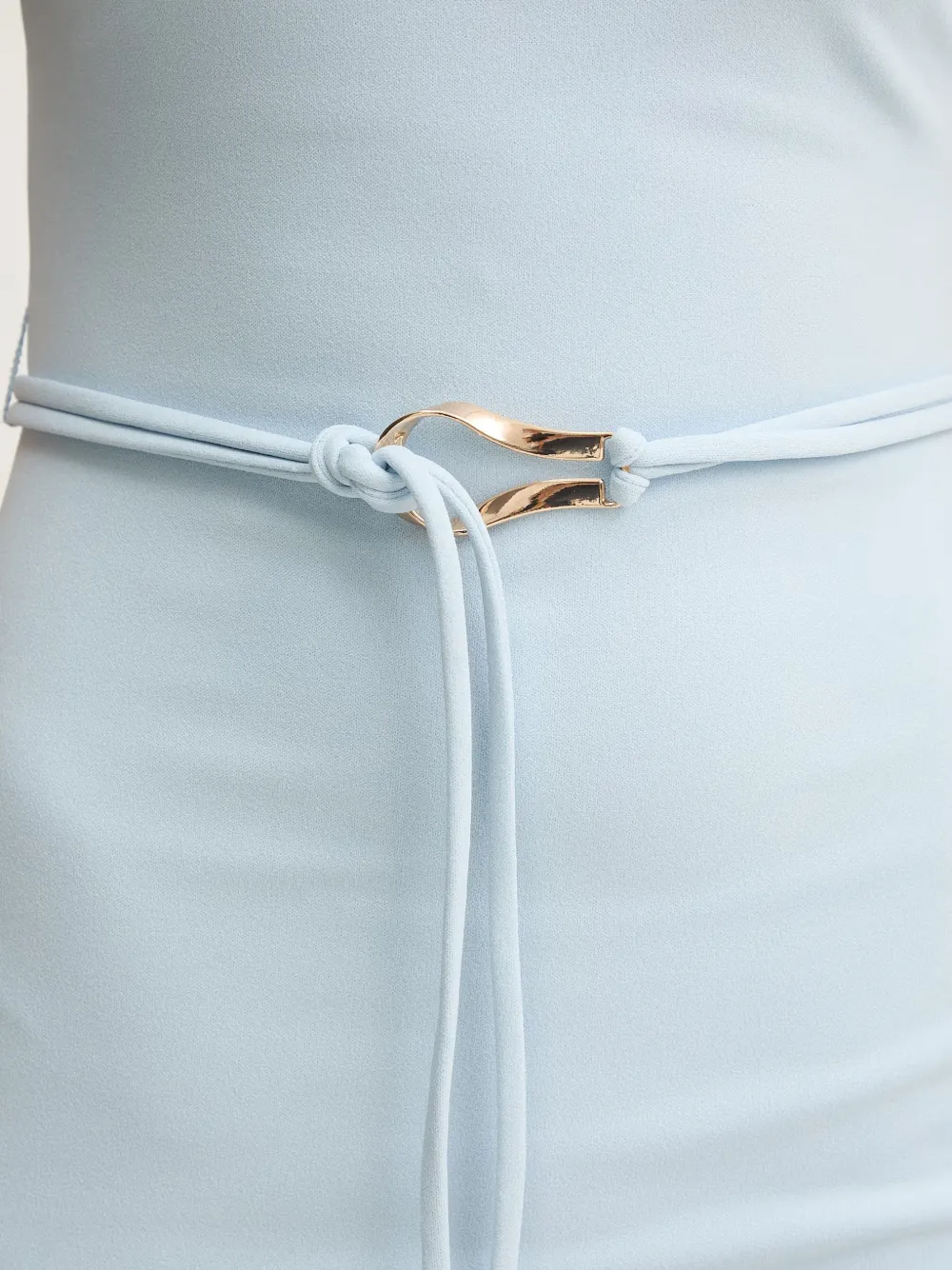 GUESS USA Clea mini-jurk met vierkante hals en ceintuur Blauw