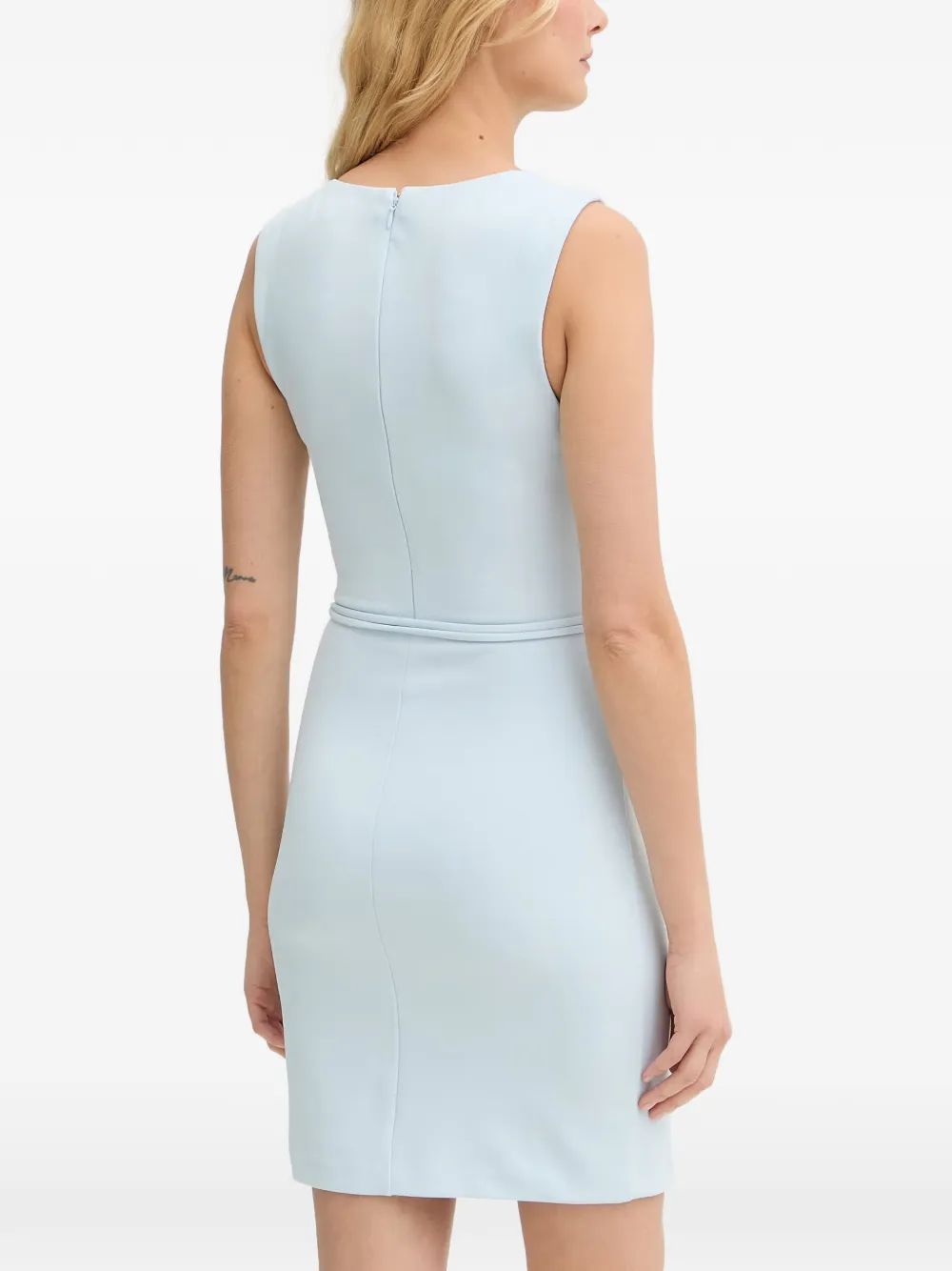 GUESS USA Clea mini-jurk met vierkante hals en ceintuur Blauw