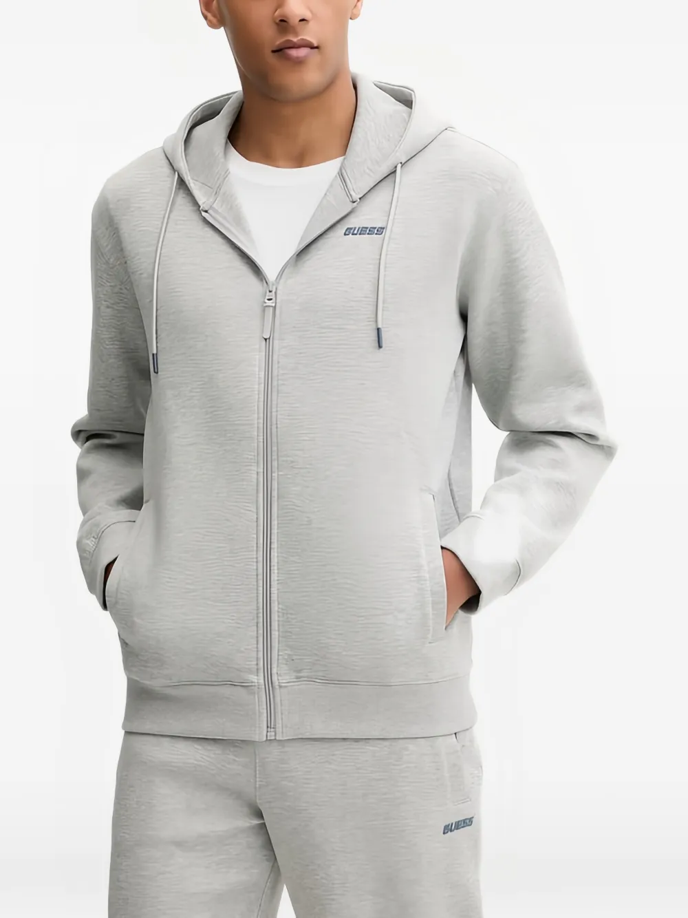 GUESS USA zip-up hoodie - Grigio