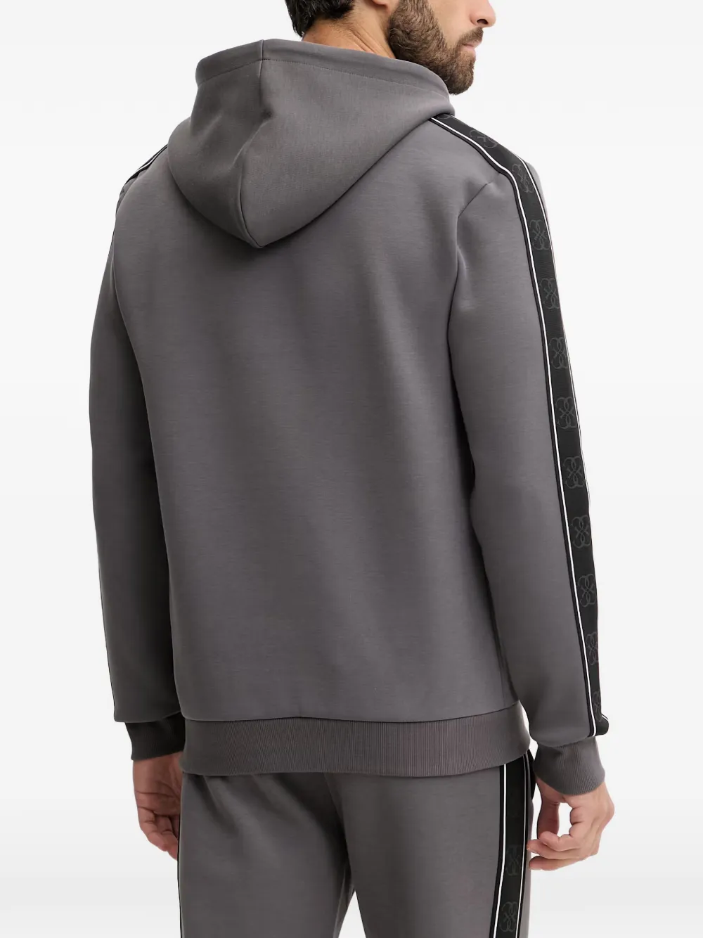 GUESS USA Hoodie met logoprint en trekkoord Grijs