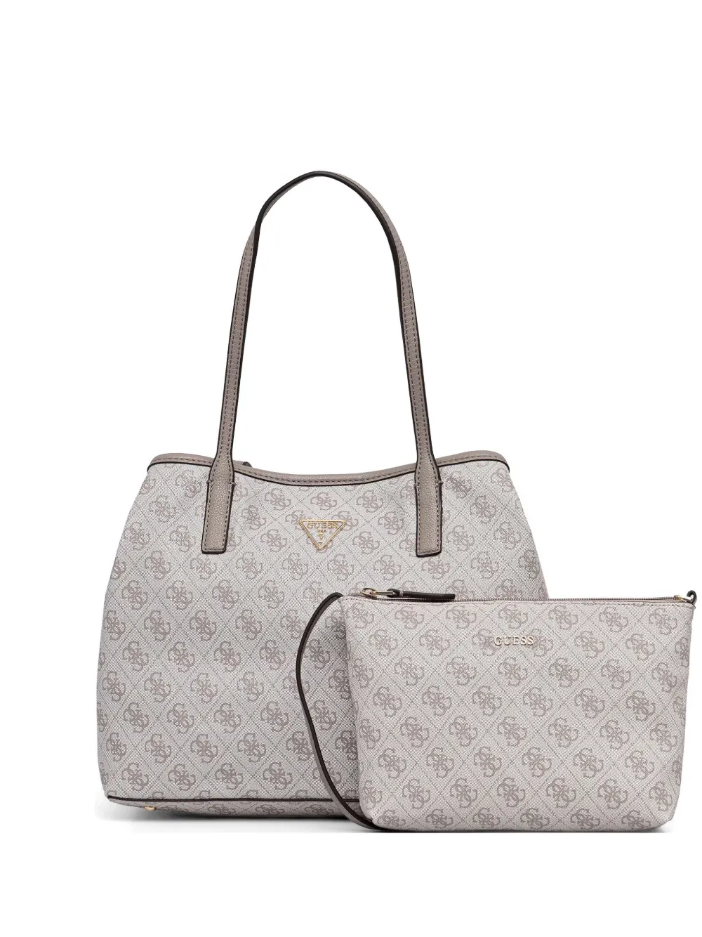 GUESS USA Victtoria monogram-pattern logo-plaque tote bag - Grigio