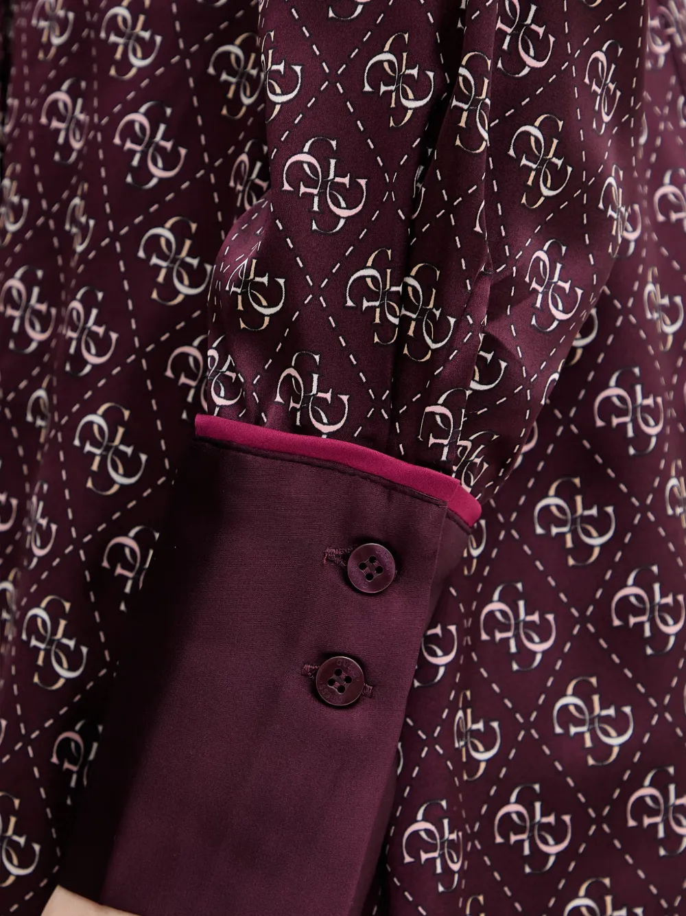 GUESS USA Blerta mini-jurk met 4G-print en ceintuur Paars
