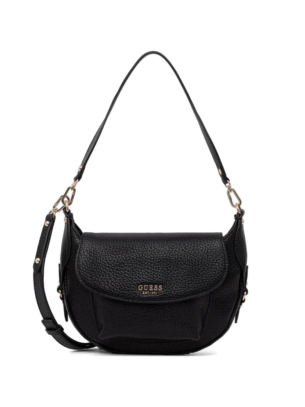 GUESS USA mini Marsha pebbled-texture shoulder bag - Nero