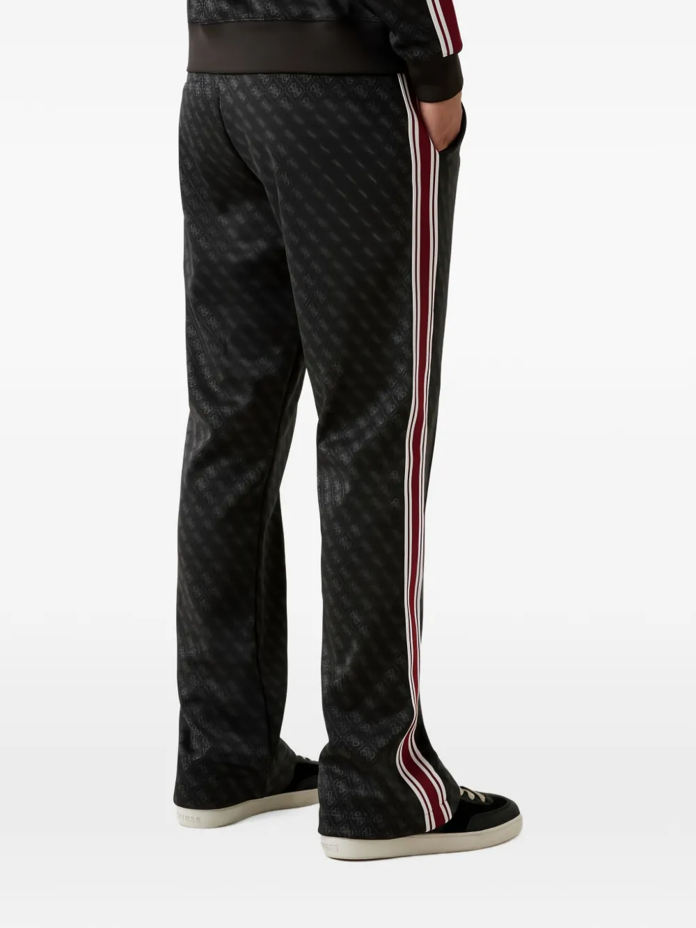 GUESS USA Gestreepte broek met patroon Zwart