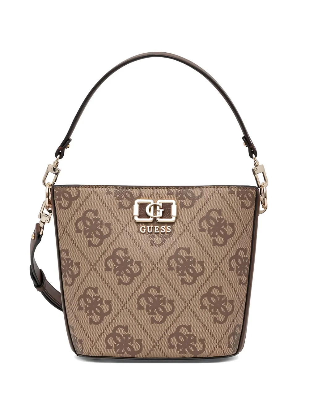 GUESS USA mini Karnilla monogram bucket bag - Toni neutri