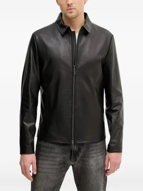 GUESS USA zip-up leather jacket