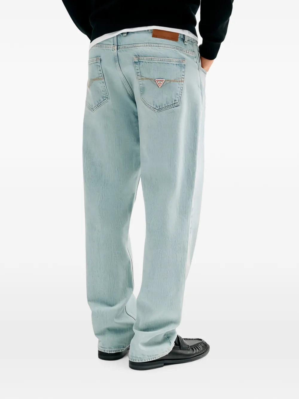 GUESS USA Damon jeans met label-patch Blauw