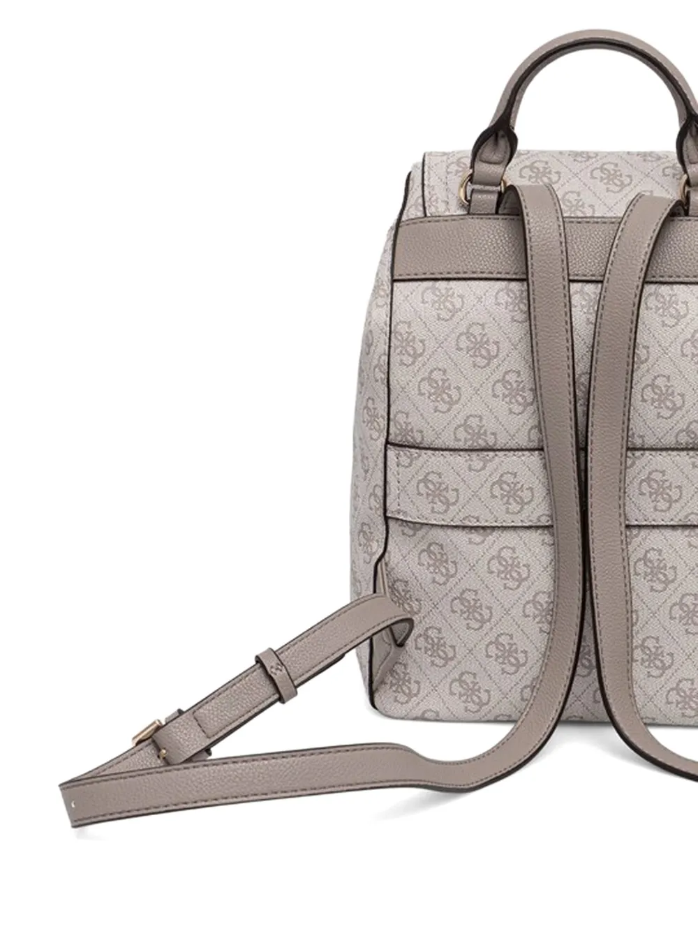 GUESS USA Manhattan rugzak met monogram en omslag Beige