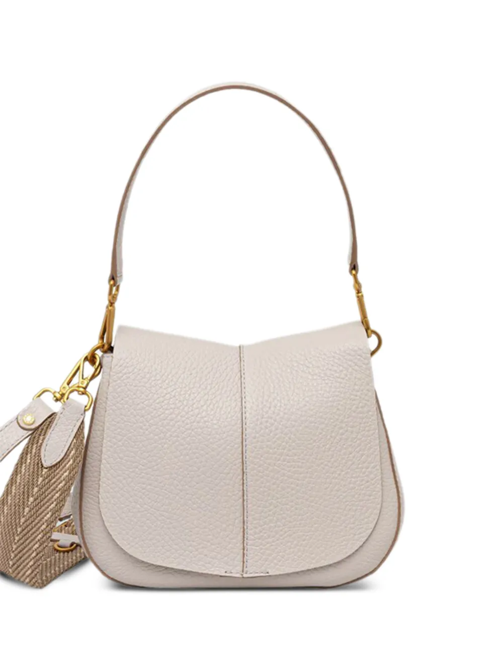 GIANNI CHIARINI Helena flap strap satchel bag - Toni neutri