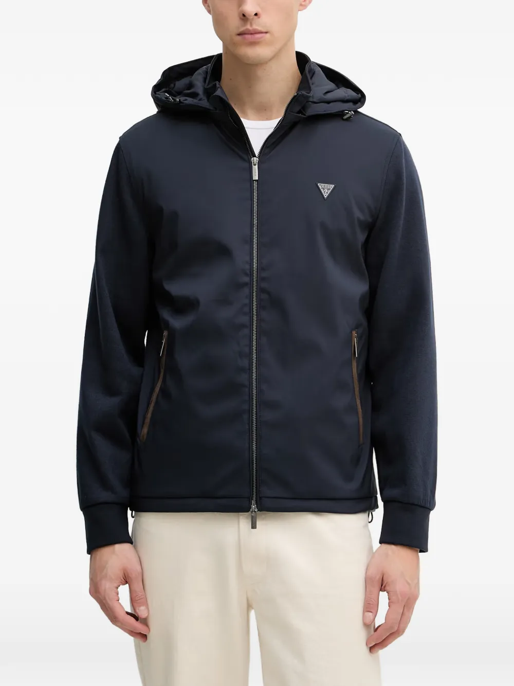 GUESS USA hooded zip jacket - Blu
