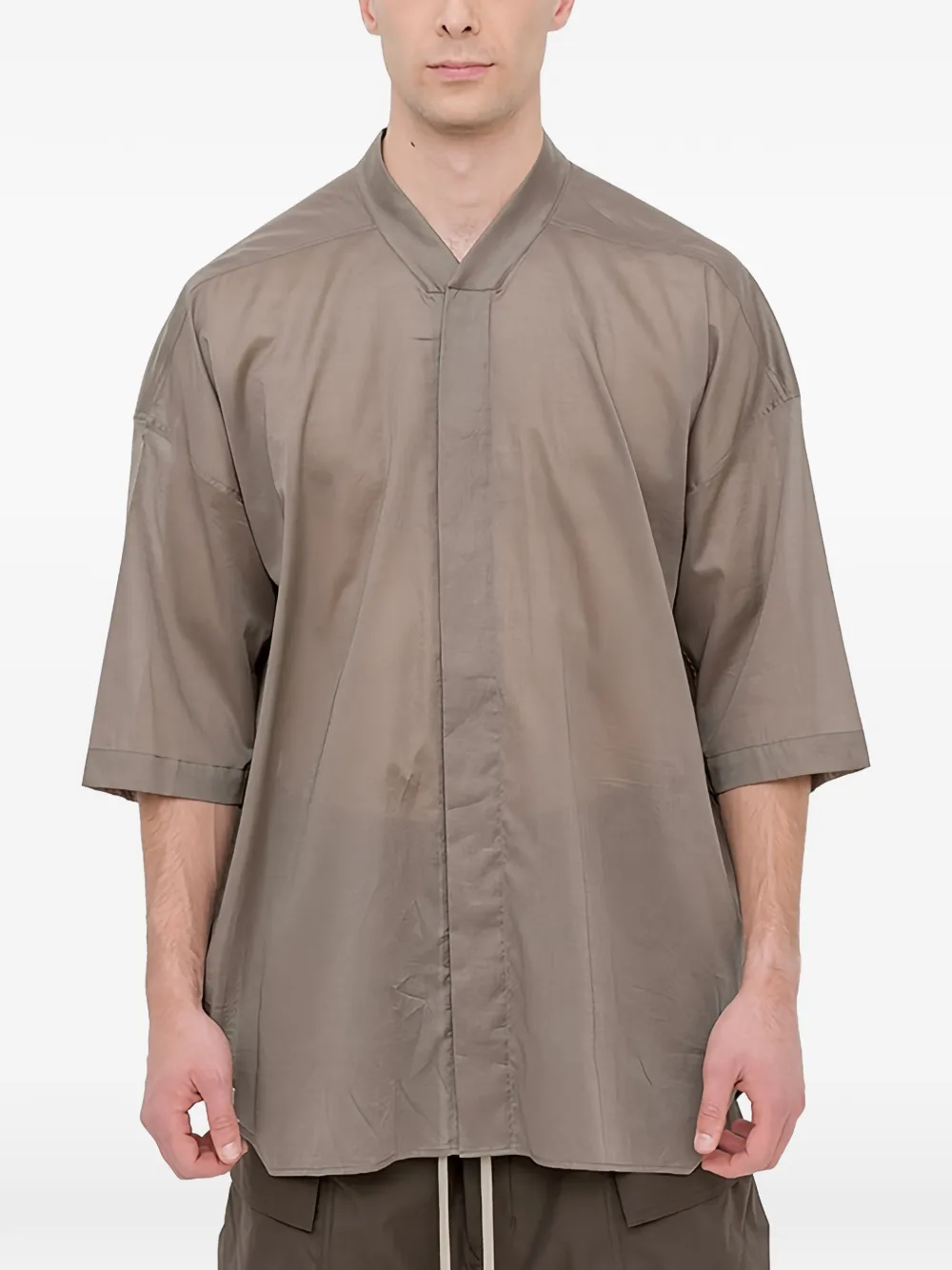 Rick Owens Jumbo Faun shirt - Marrone