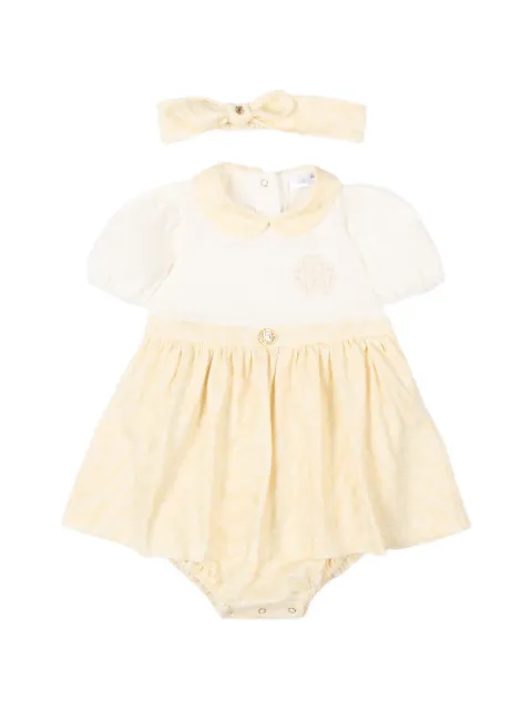 Roberto Cavalli Junior embroidered collared dress (set of two) 