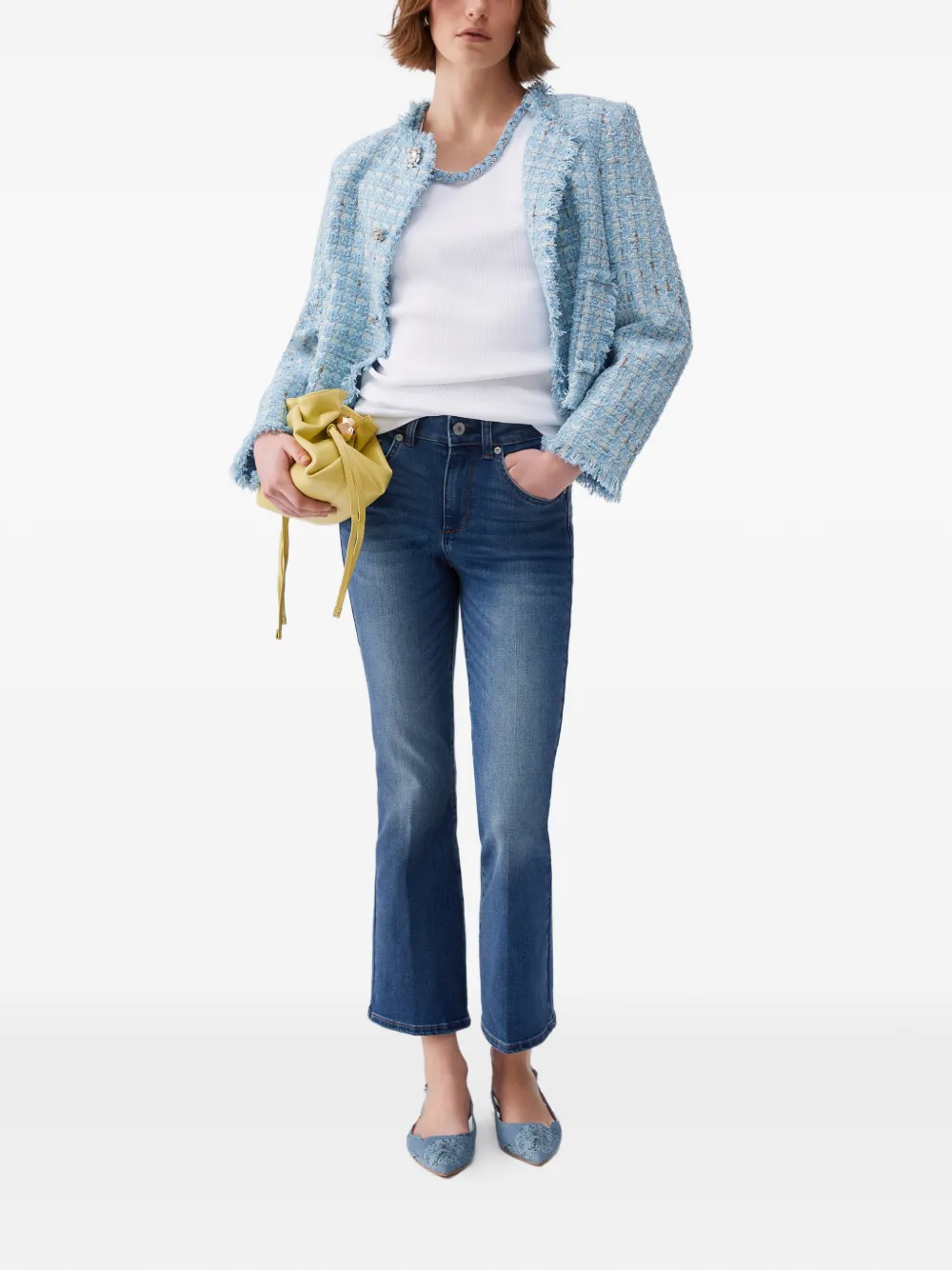 Stonewash-Effect Flared Jeans