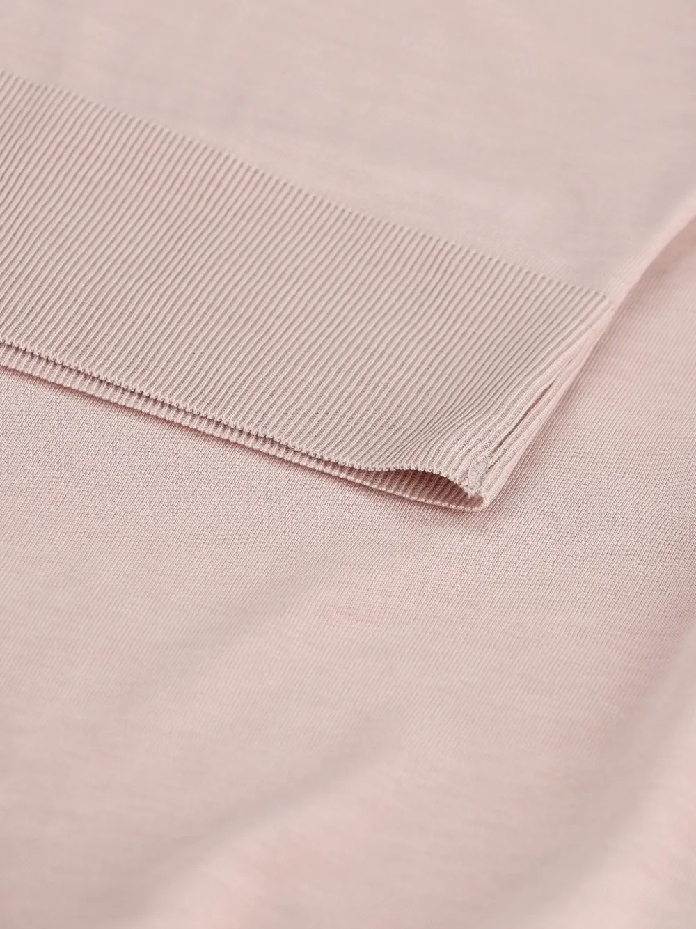 Herno T-shirt met geribbelde afwerking Roze