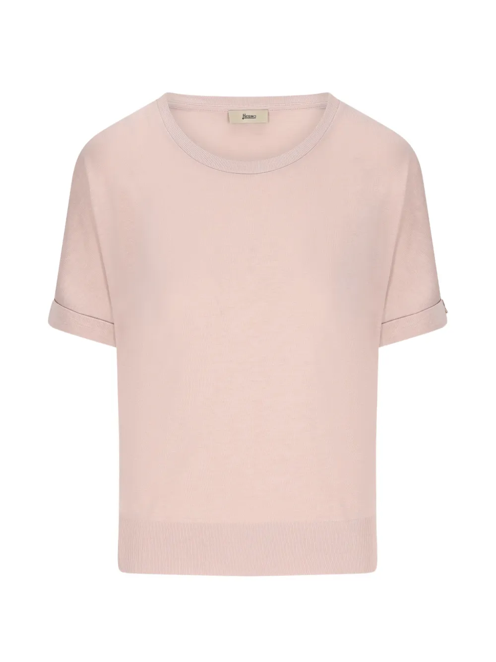 Herno ribbed trim T-shirt - Rosa