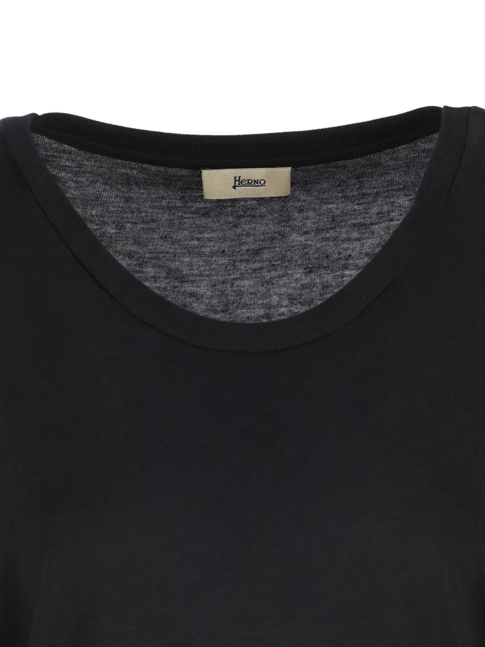 Herno Blouse met ronde hals Zwart