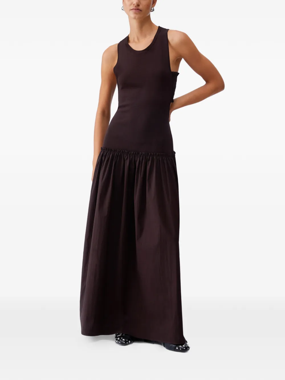 LIU JO Maxi-jurk met uitgesneden details Bruin