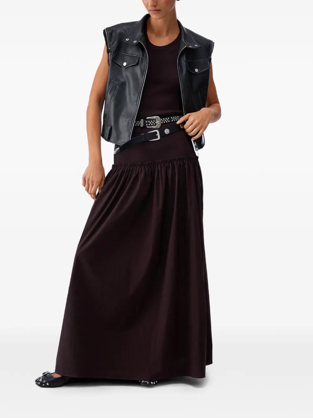 LIU JO Maxi-jurk met uitgesneden details Bruin