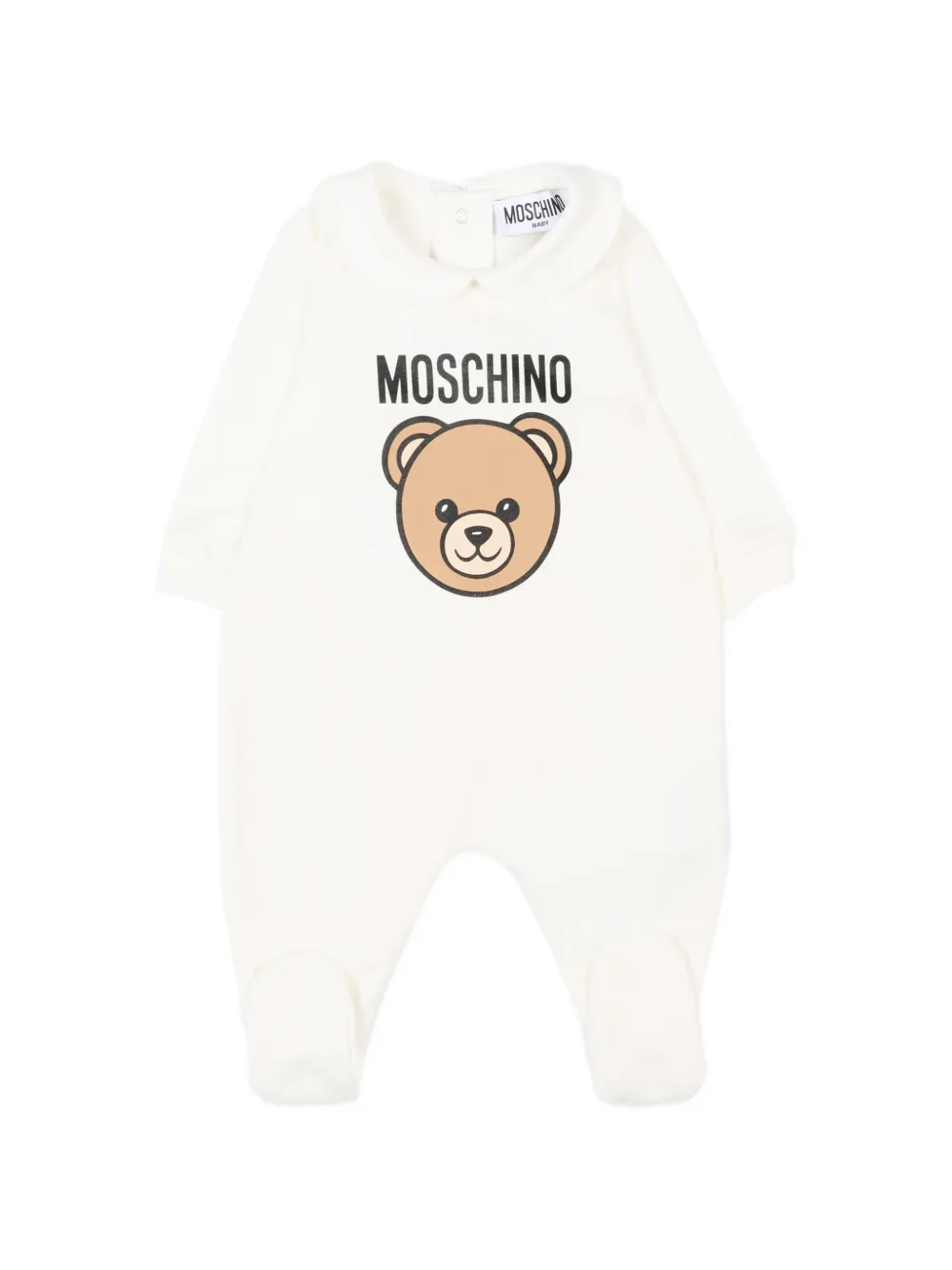 Moschino Kids round neck graphic babygrow - Nude