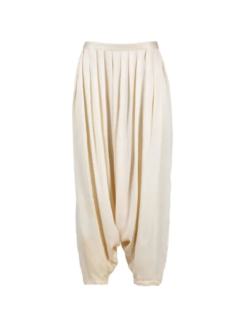 Luciano Soprani Vintage pleated silk trousers