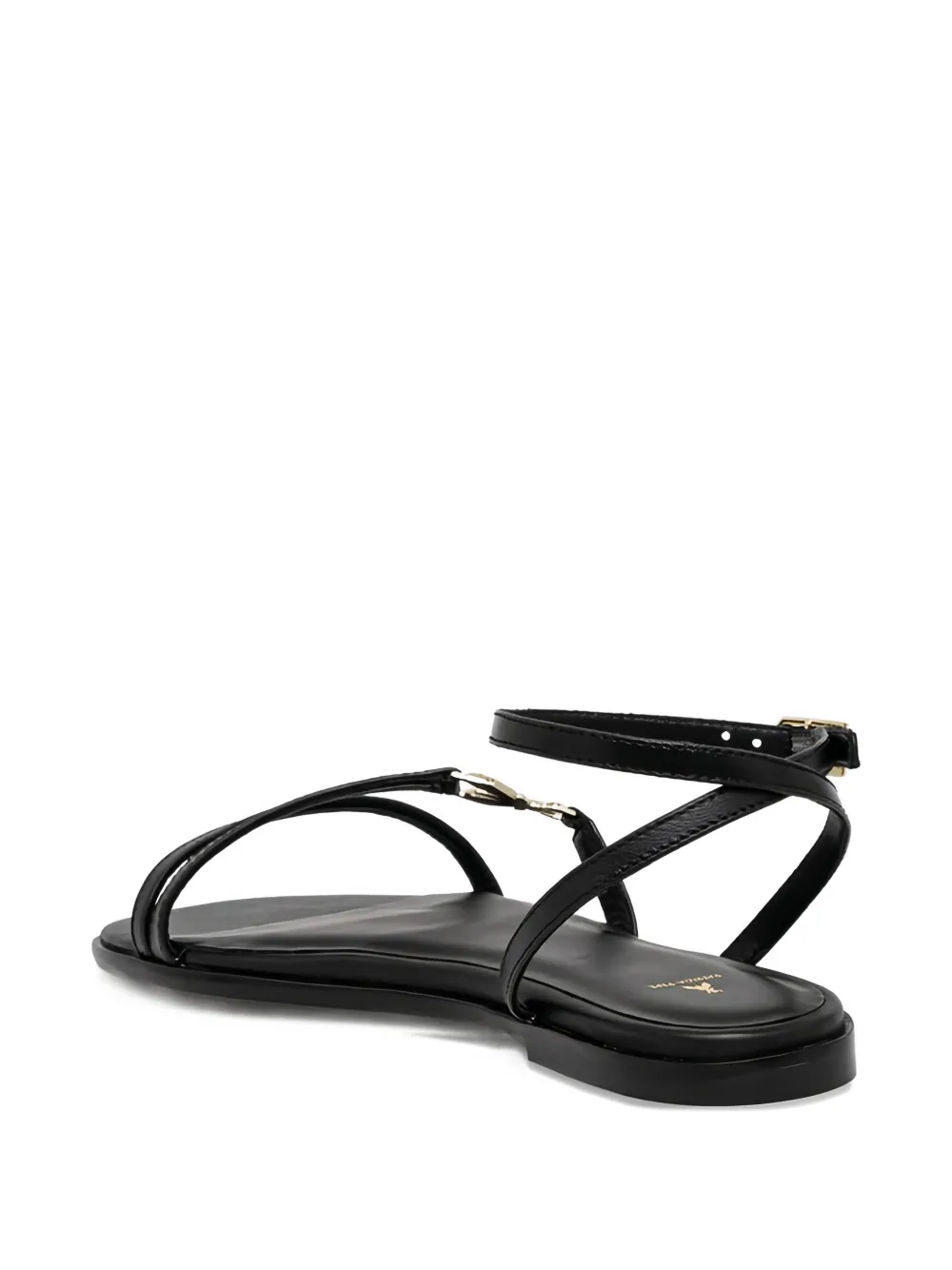Patrizia Pepe leather sandals Zwart