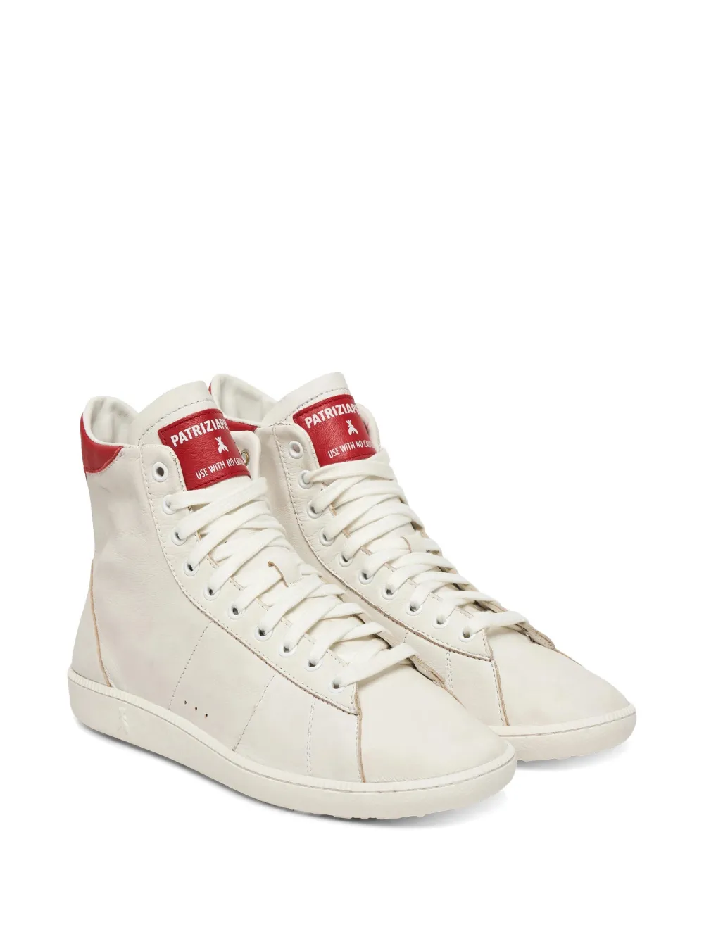 Patrizia Pepe High-top leren sneakers Wit