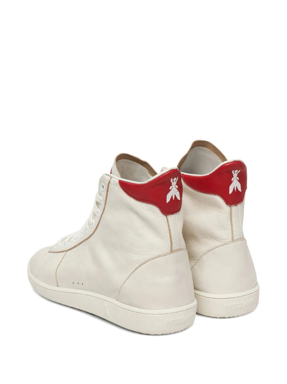Patrizia Pepe High-top leren sneakers Wit