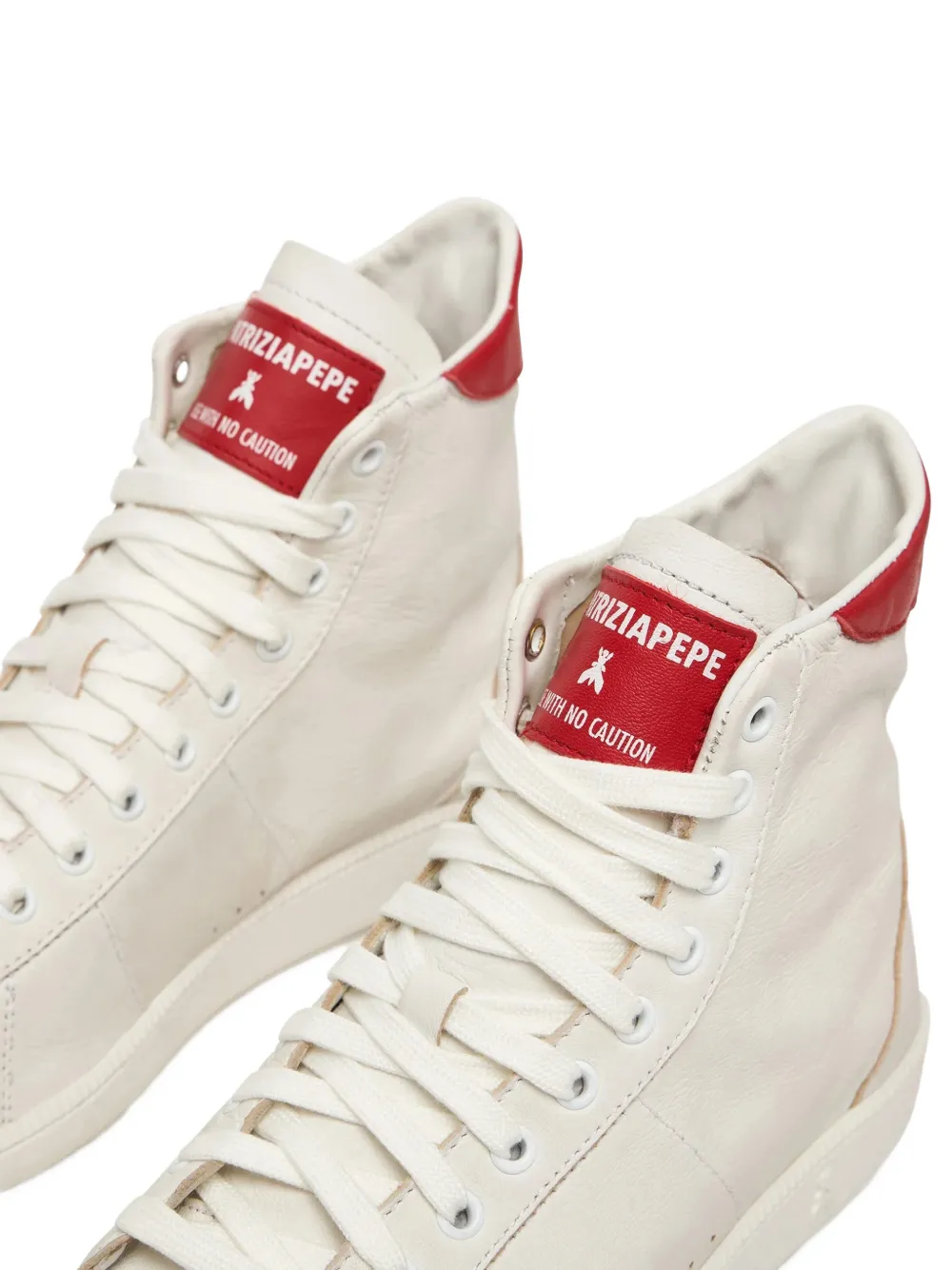Patrizia Pepe High-top leren sneakers Wit