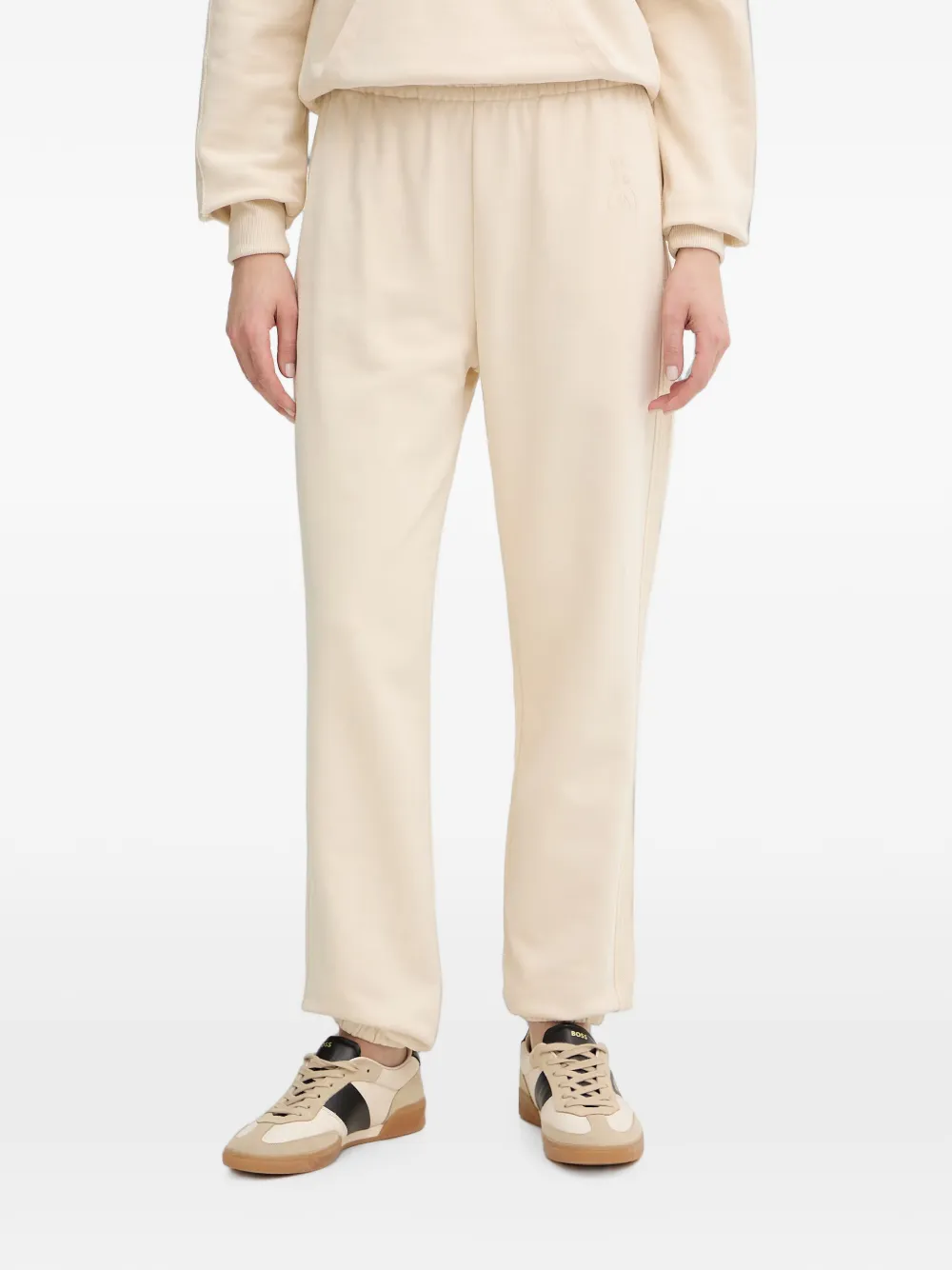 Patrizia Pepe logo-embossed track pants - Toni neutri