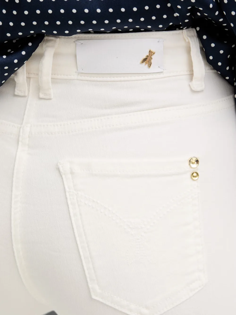 Patrizia Pepe Jeans met applicatie Beige