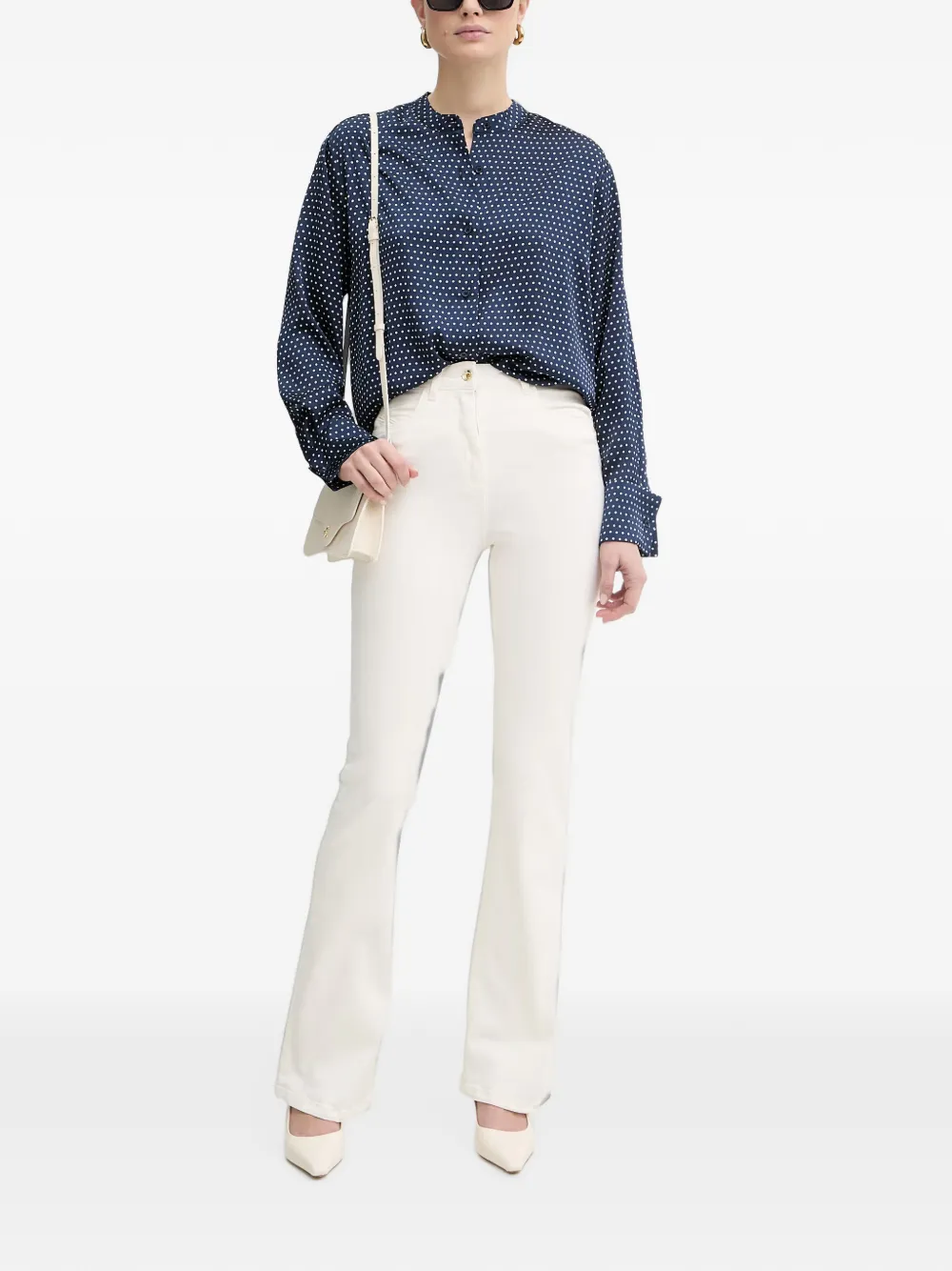 Patrizia Pepe Jeans met applicatie Beige