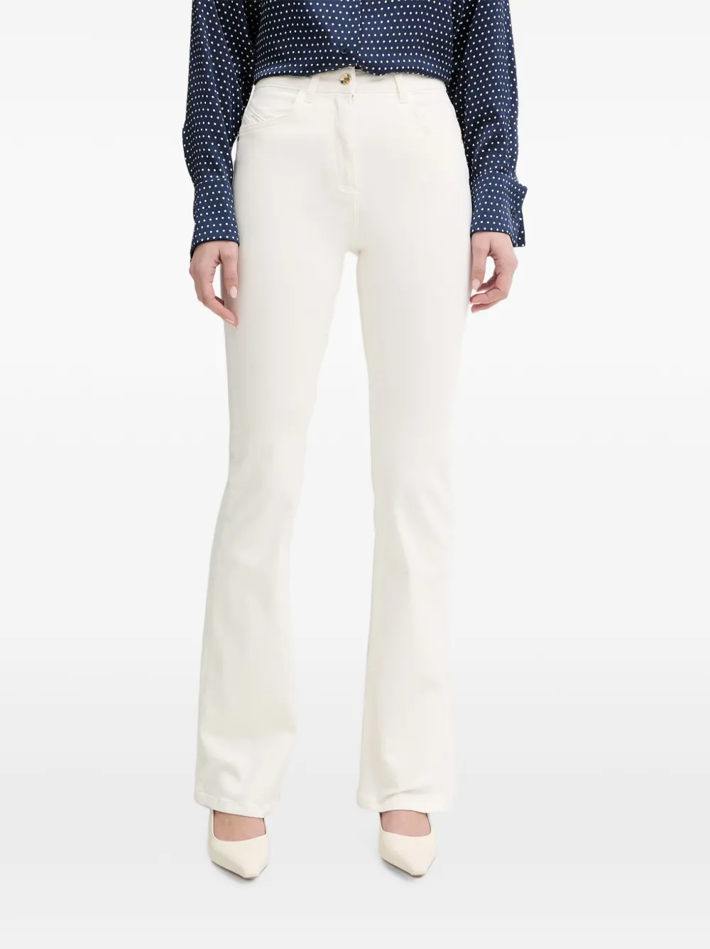 Patrizia Pepe Jeans mit Applikation - Nude