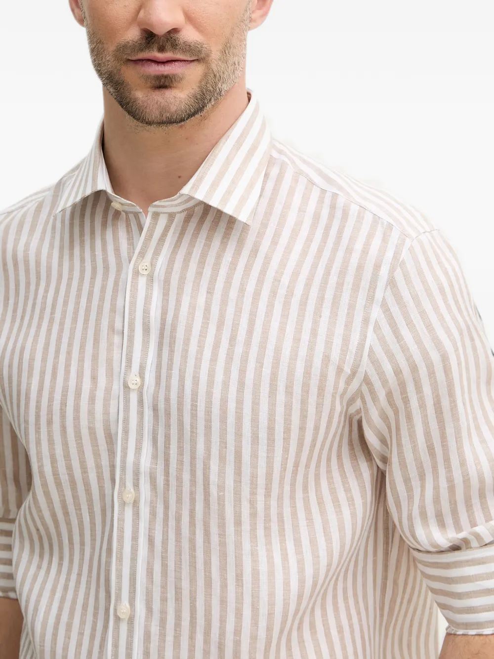 Paul & Shark Linnen overhemd Beige