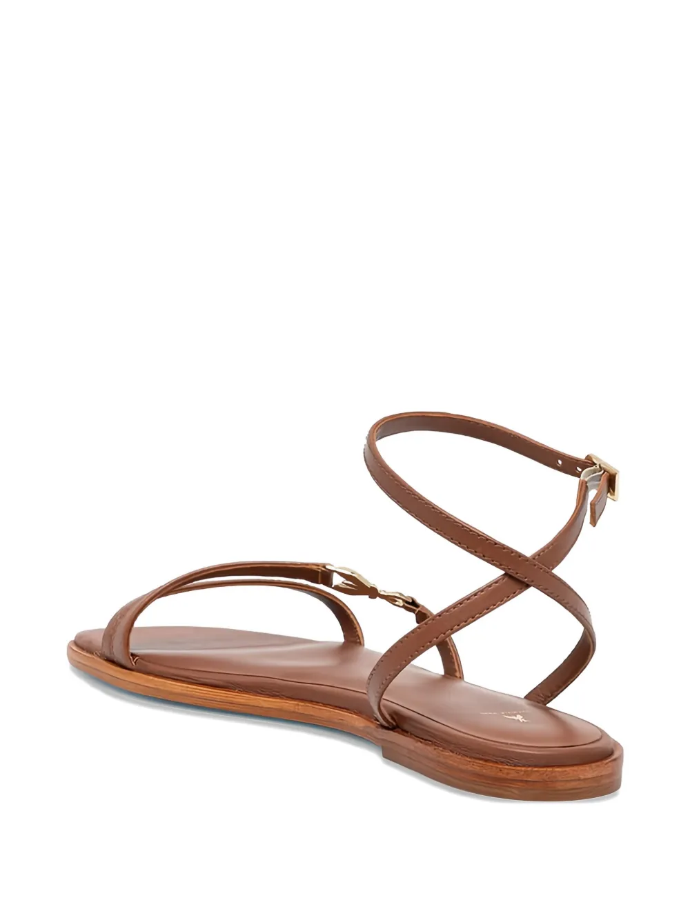 Patrizia Pepe strap charm sandals Bruin