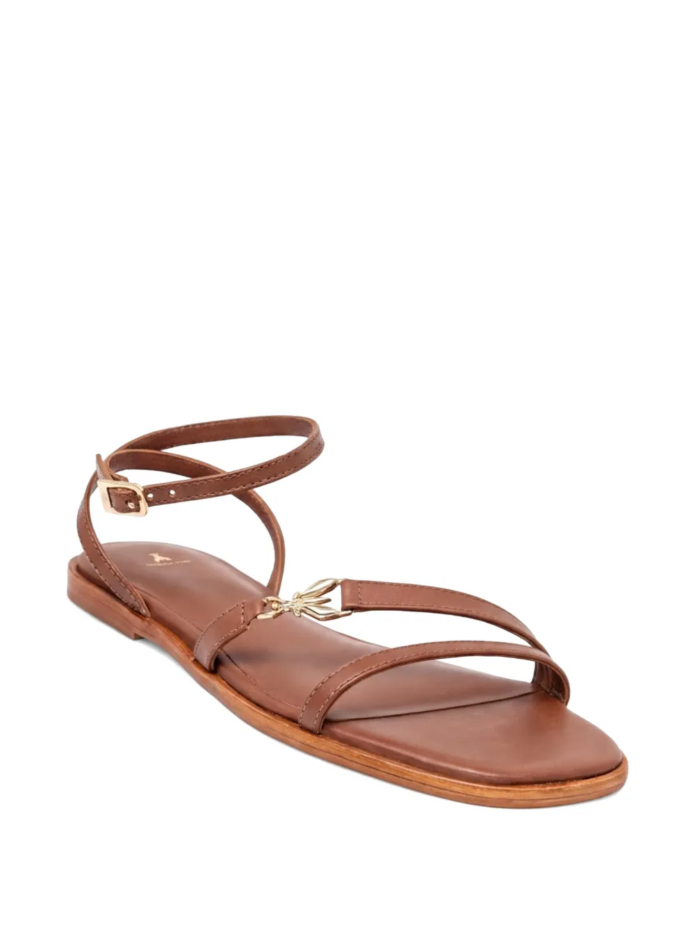 Patrizia Pepe Sandalen met bandje en bedel Bruin