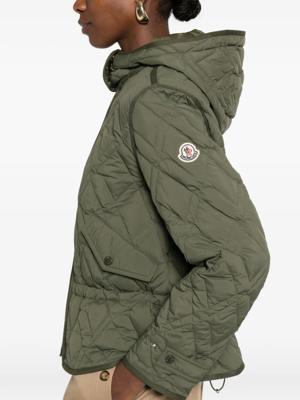 Moncler Liu gewatteerd jack met capuchon Groen