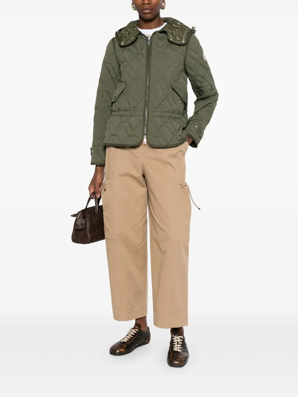 Moncler Liu gewatteerd jack met capuchon Groen