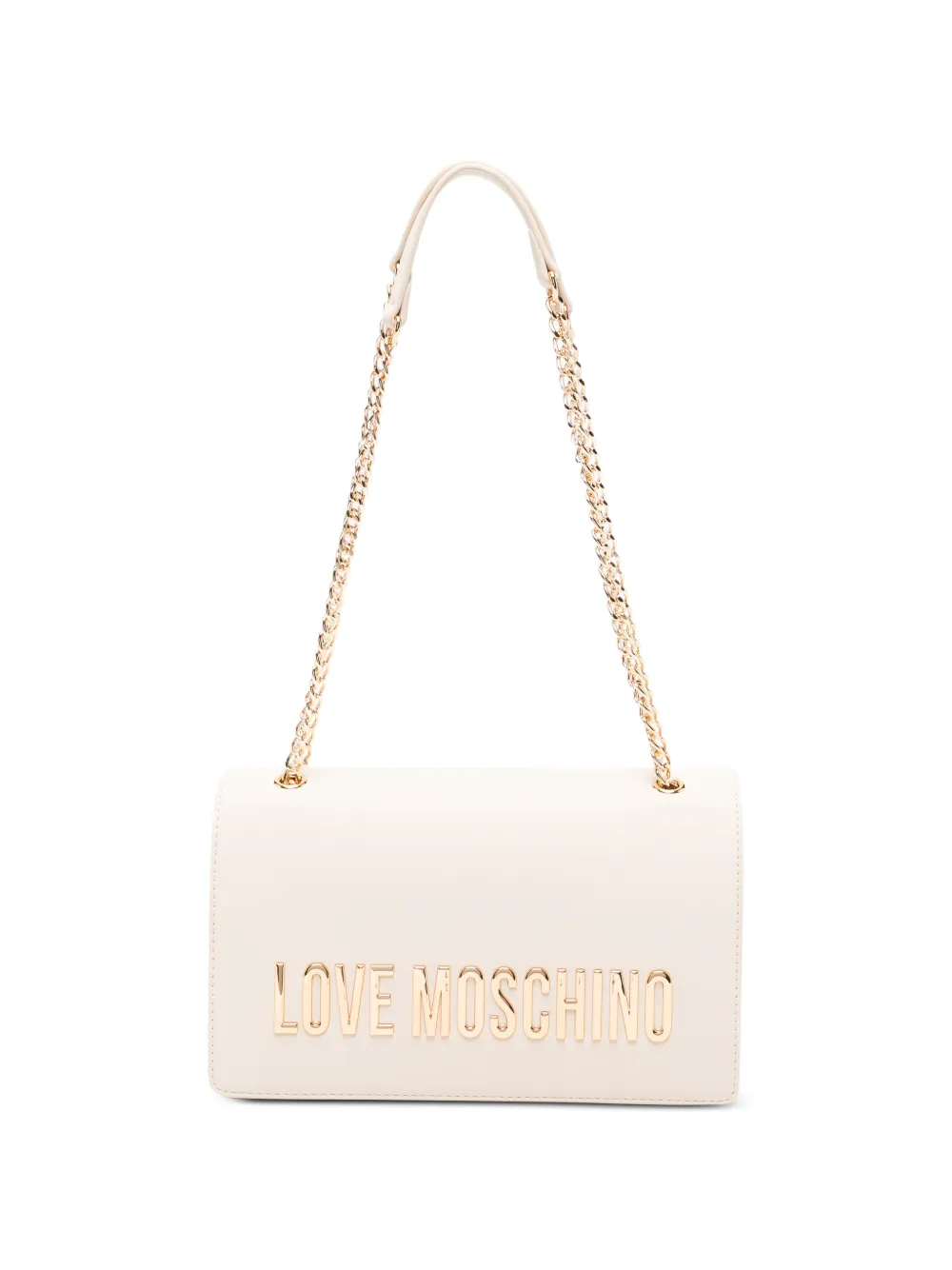 Love Moschino chain logo-detail shoulder bag - Toni neutri