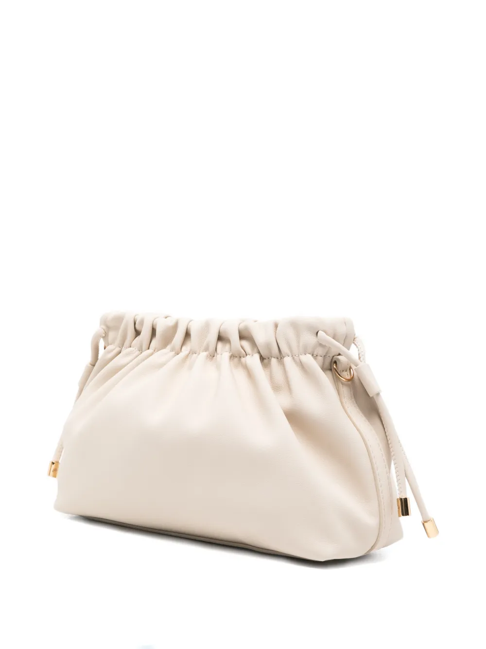 Love Moschino Gesmockte clutch met logodetail Beige