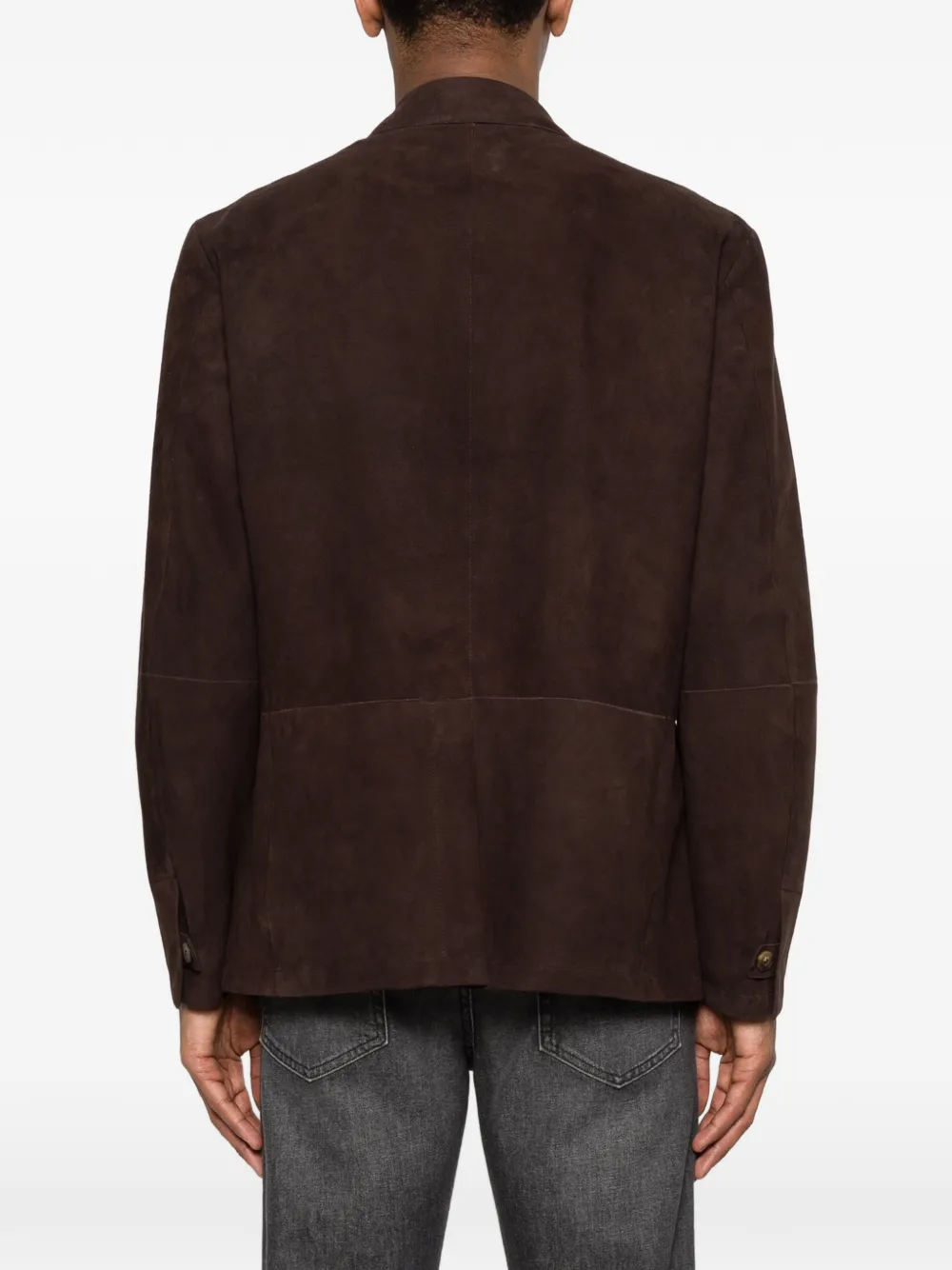 Button Suede Blazer