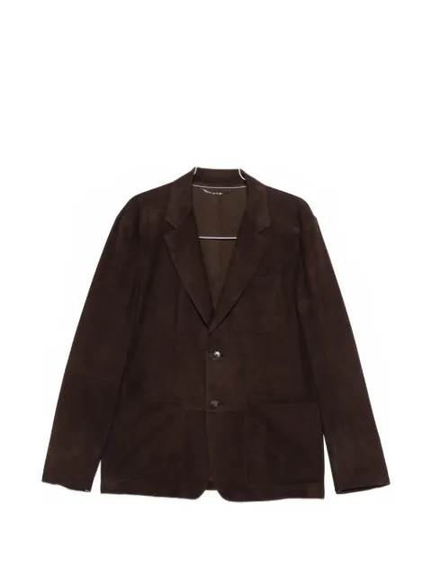 Canali button suede blazer