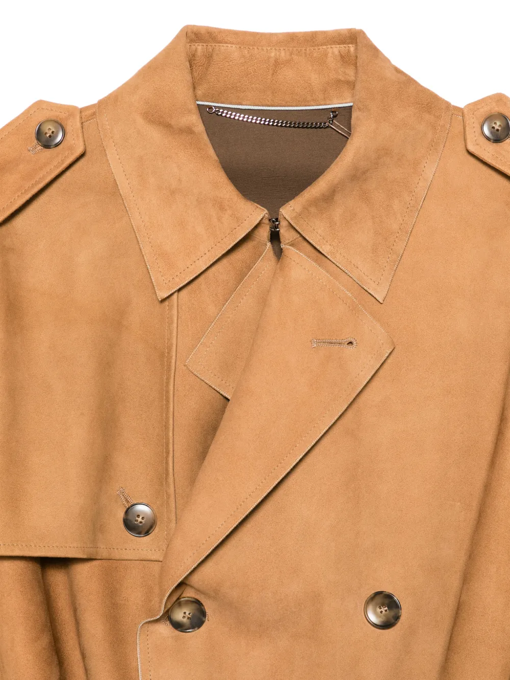  Canali Belted Double-breasted Jacket - Brown 