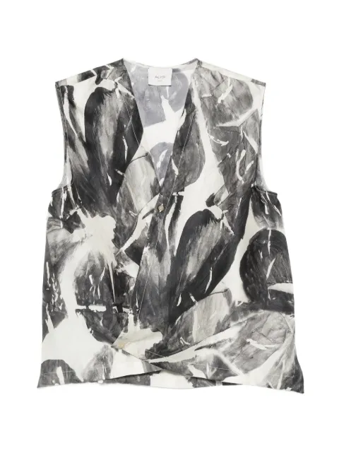 Alysi топ на пуговицах с принтом