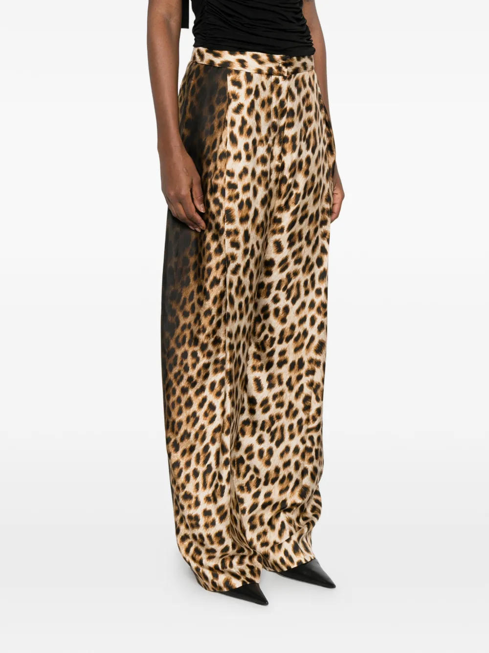 Sportmax Broek met luipaardprint Beige